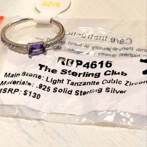 ⚡️.925 Sterling Silver with Light Tanzanite Cubicn Zirconia